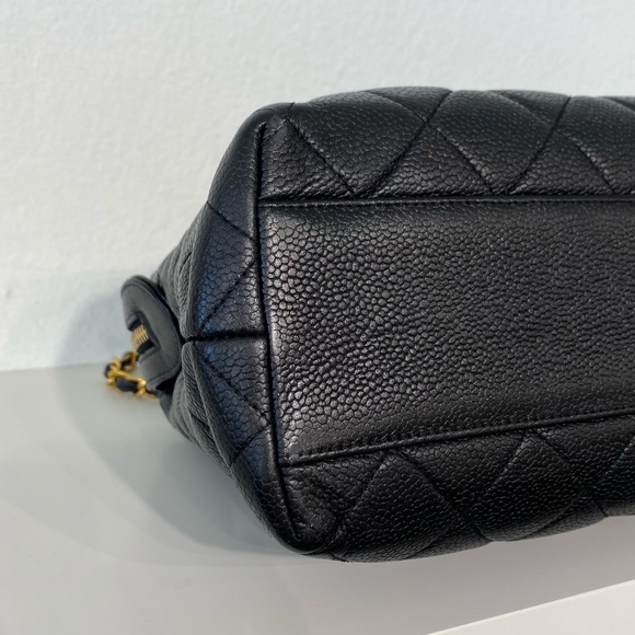 SOLD Authentic Chanel Vintage Black Caviar Tote Bag - Picture 7 of 16